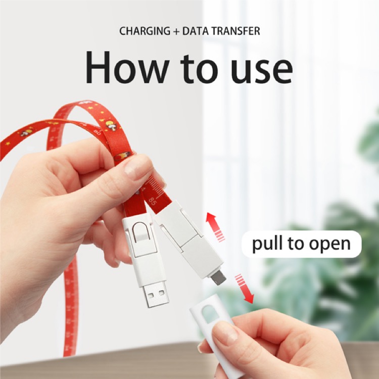 6 in 1 Lanyard Charging Cable 6