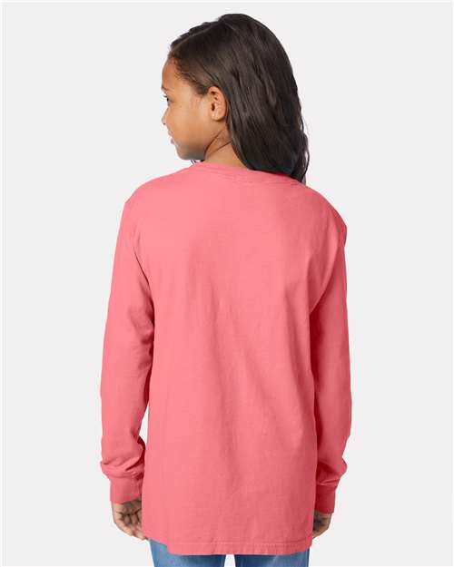 Youth Garment-Dyed Long Sleeve T-Shirt - GDH275 38
