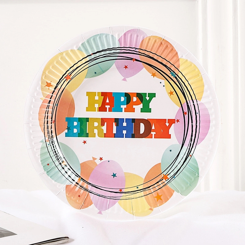 Custom 7" Disposable Party Picnic Salad Dessert Paper Plate 9