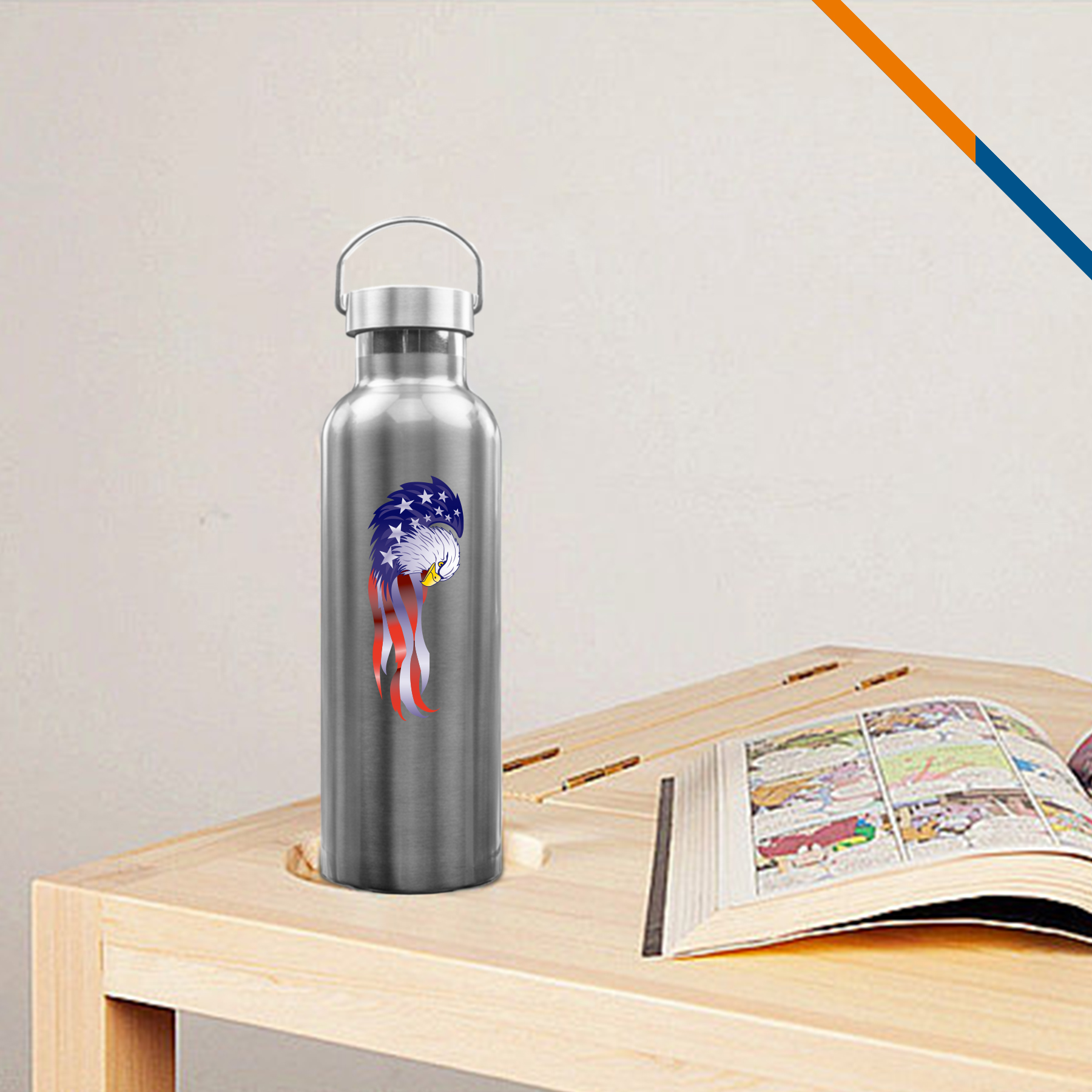 Dundox Stainless Steel Water Bottle - 25 OZ., custom water bottle with logo imprint 4