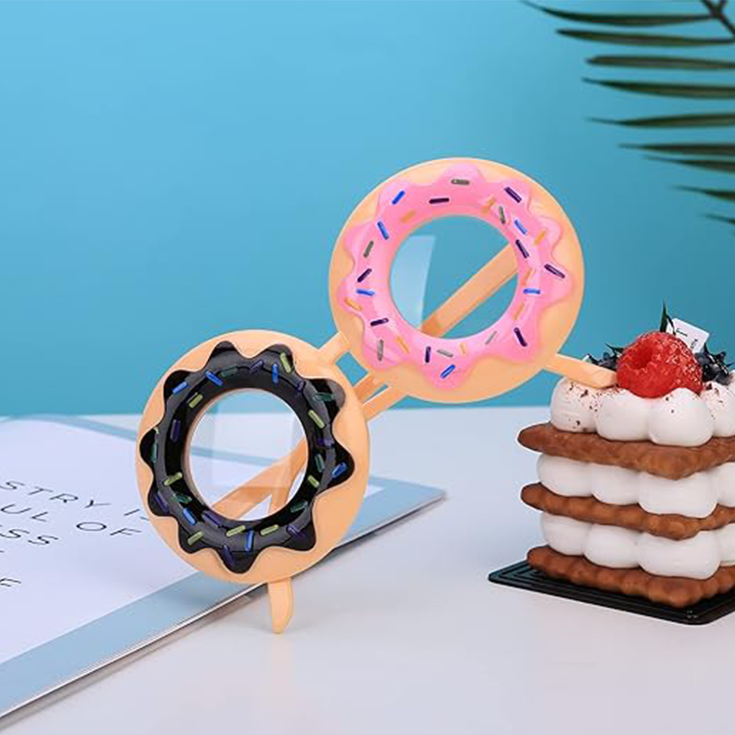 Funny PC Resin Cartoon Donut Glasses 6