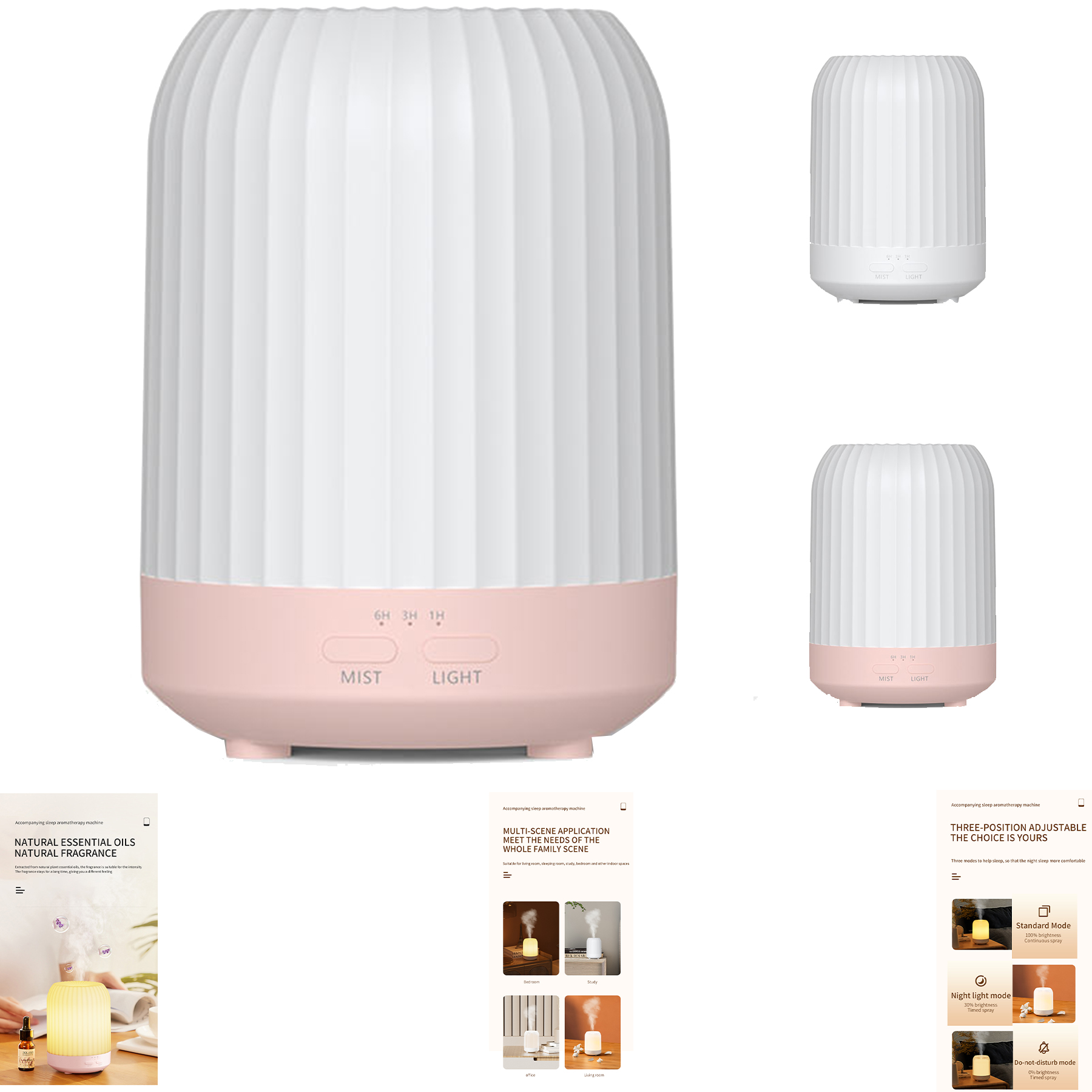 Mini Desktop Air Humidifier with LED Light 2