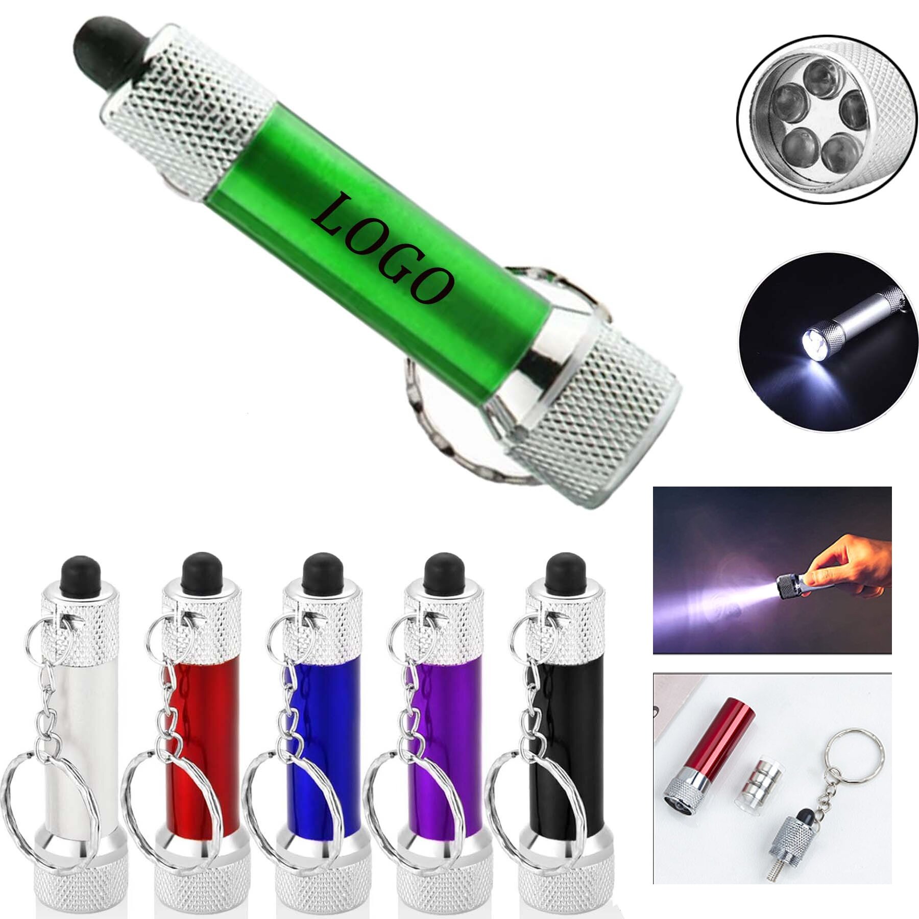 5 Led Aluminum Flashlight Keychain 1