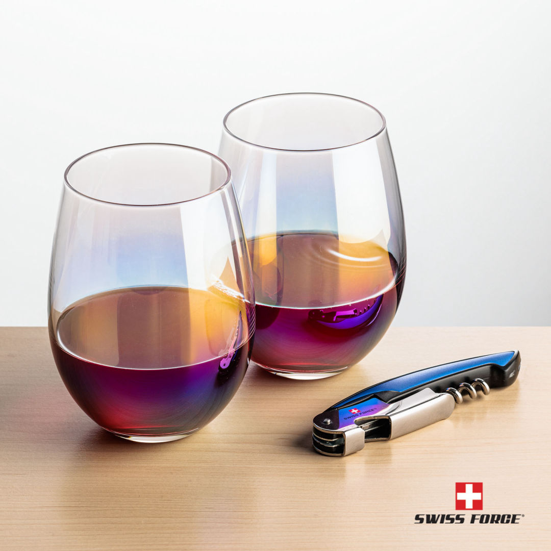 Swiss Force® Opener & Miami Stemless Wine 6
