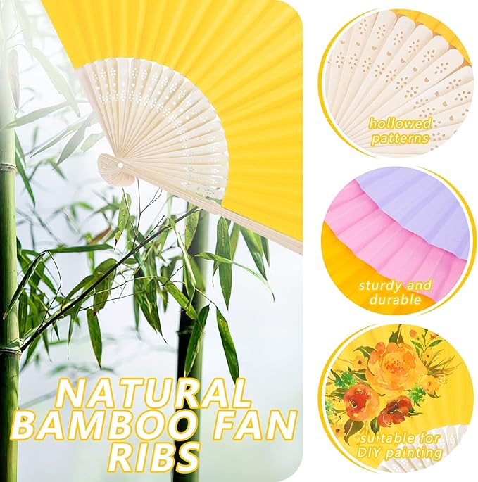 Personalized Craft Paper Folding Hand Fan 1