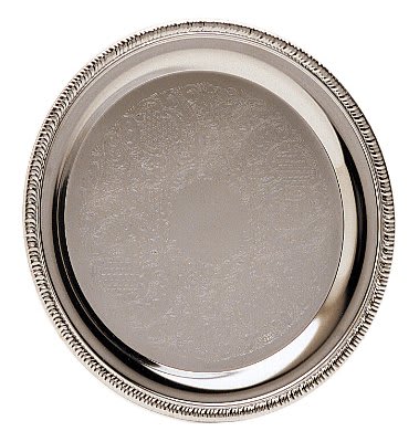 10" Round Chrome Plated Tray 1
