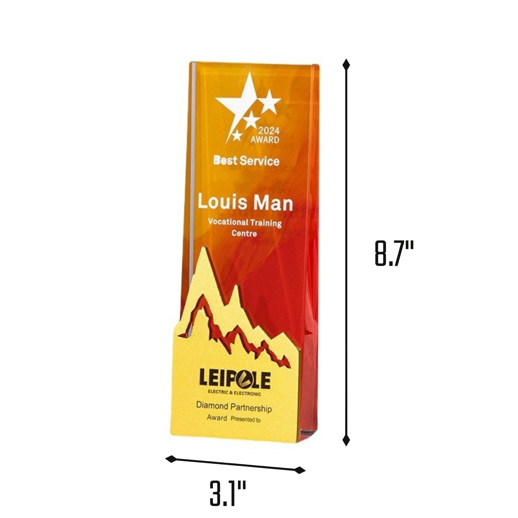 Mountain Crystal Award Trophy 3