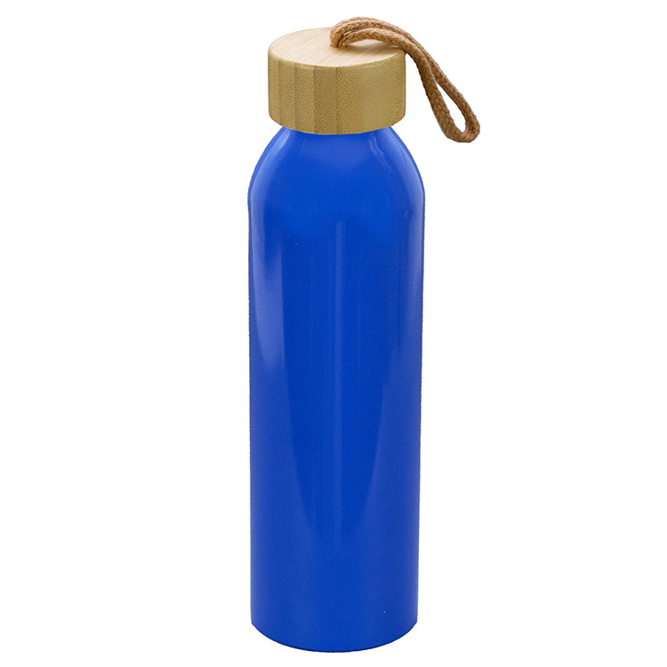 "WHITNEY" 22oz Recycled Aluminum Bottle With a Bamboo Lid 4
