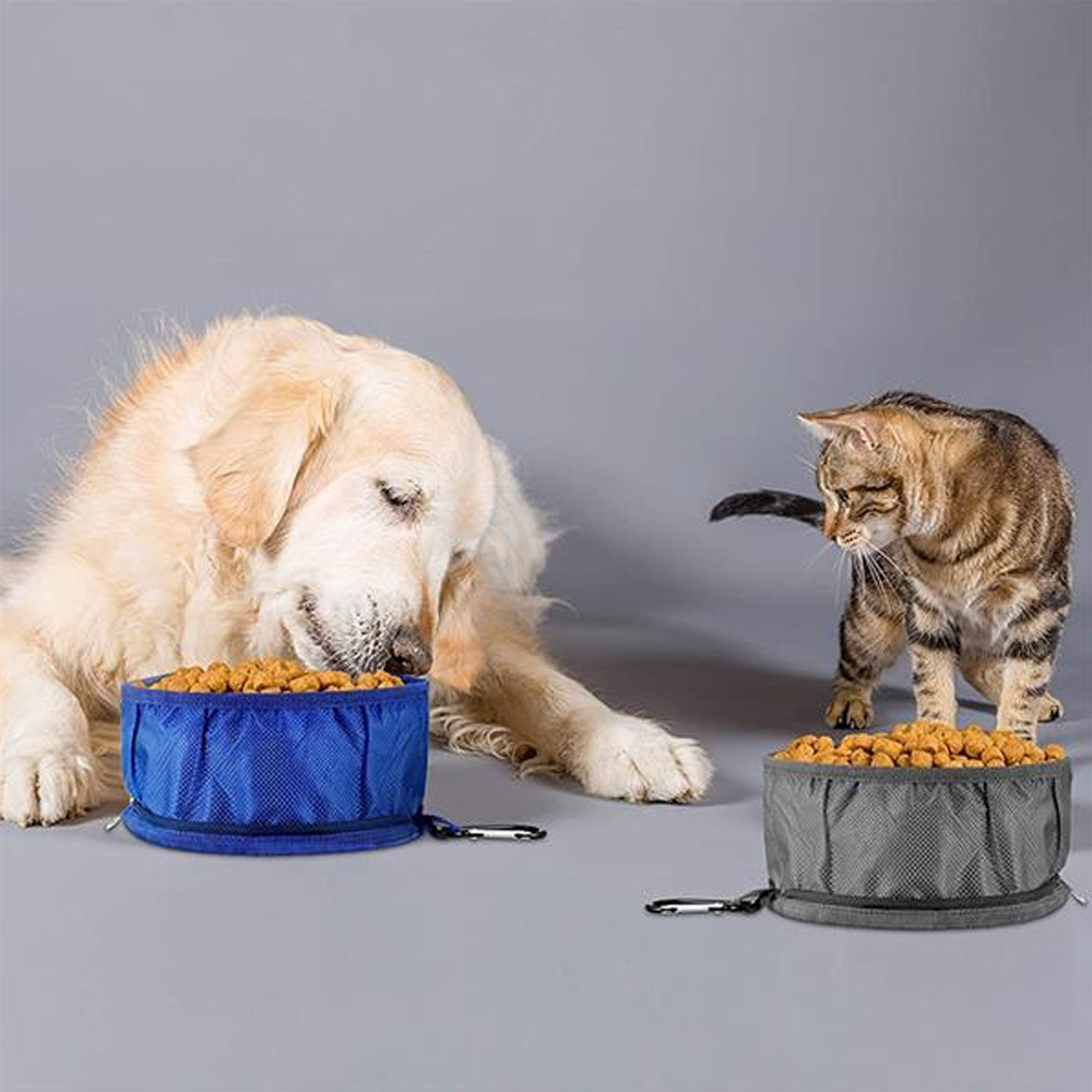 36oz Collapsible Pet Travel Bowls With Zipper And Climbing H 2