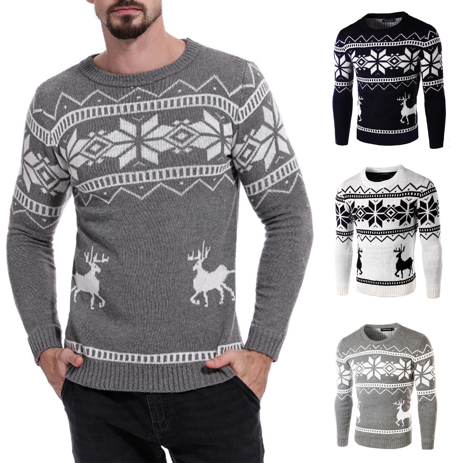 Men's Jacquard Sweater, custom hoodie or sweatshirt with logo imprint 1