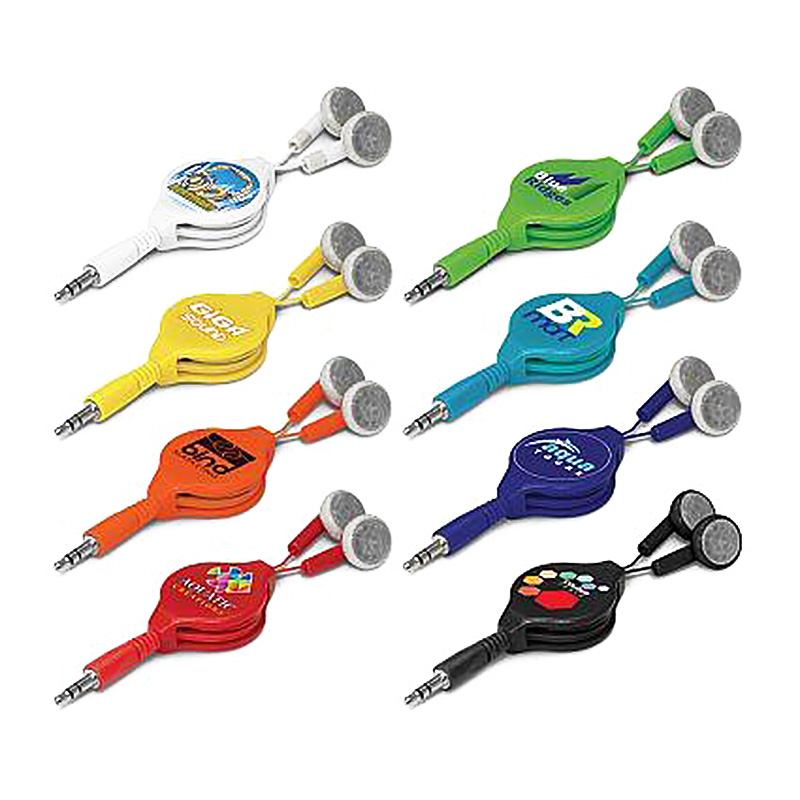Retractable Earbuds with Oval Logo 11