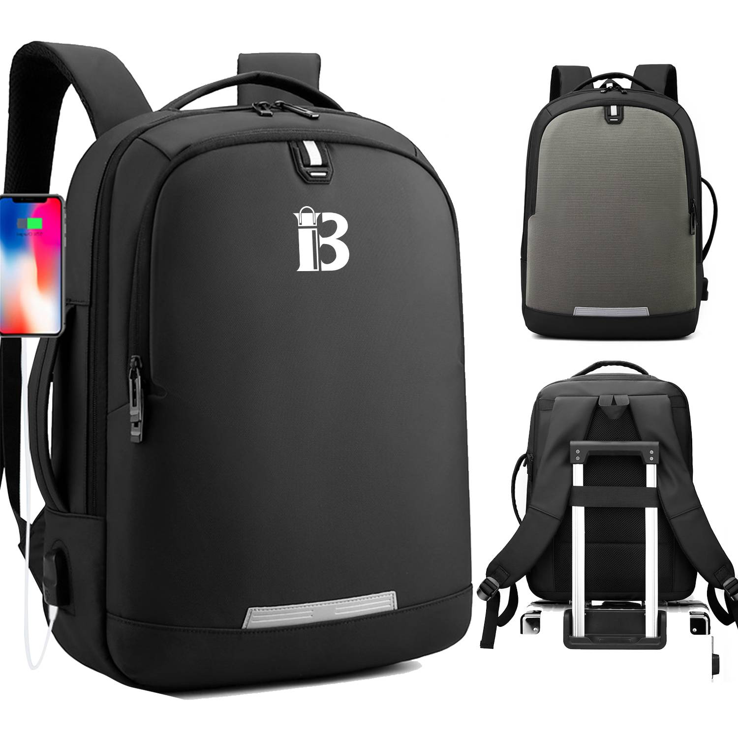 Nylon Large Capacity Business Durable Travel Laptop Backpack 7