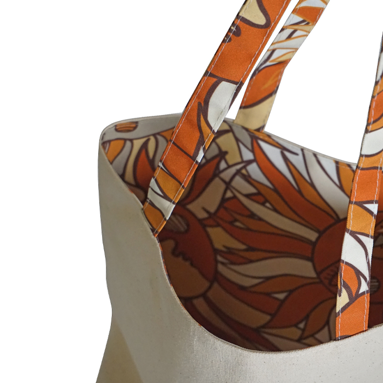 Bottom Gusset Cotton Tote, with Sublimated Handles & Liner 5