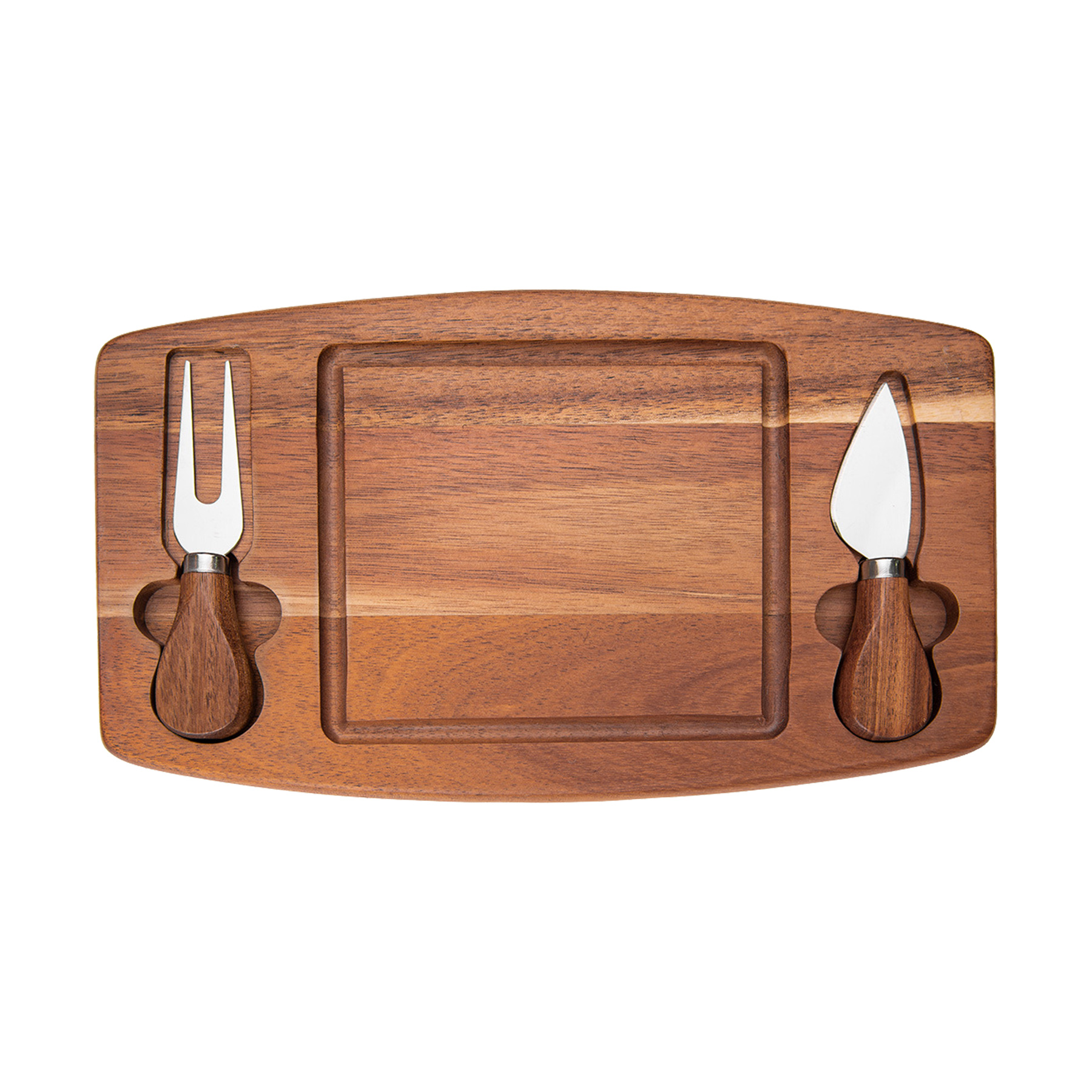 3-Piece Cheese Cutting Board With Knife And Fork 17