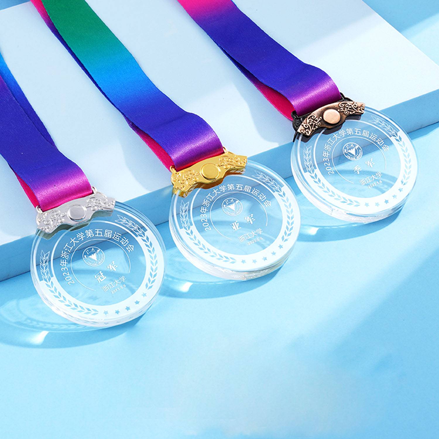 Crystal color printing medals 5