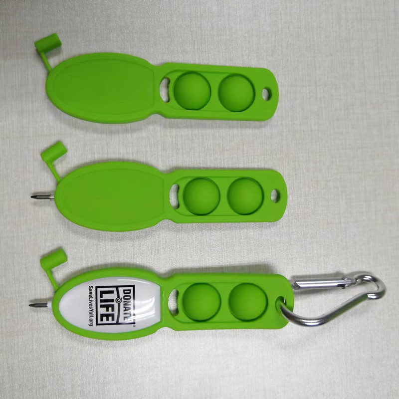 Fidget Toy Push Pop Pens w/Carabiner 2