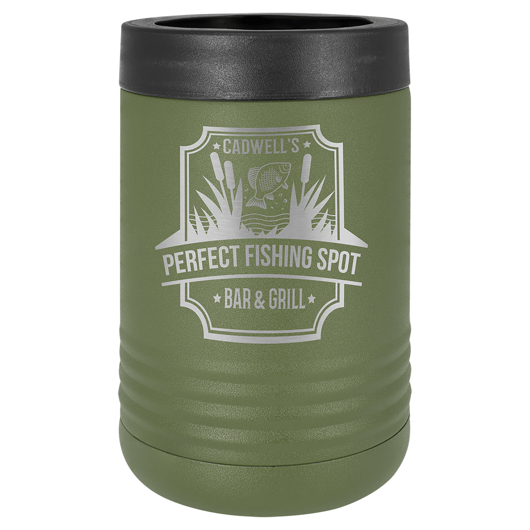 Olive Green Laser Engraved Polar Camel Beverage Holder 2