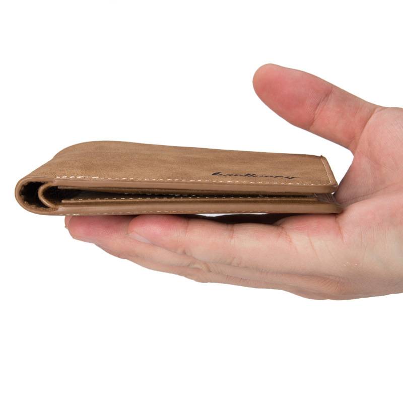 PU Leather Mens Slim Wallet with Money Clip 5