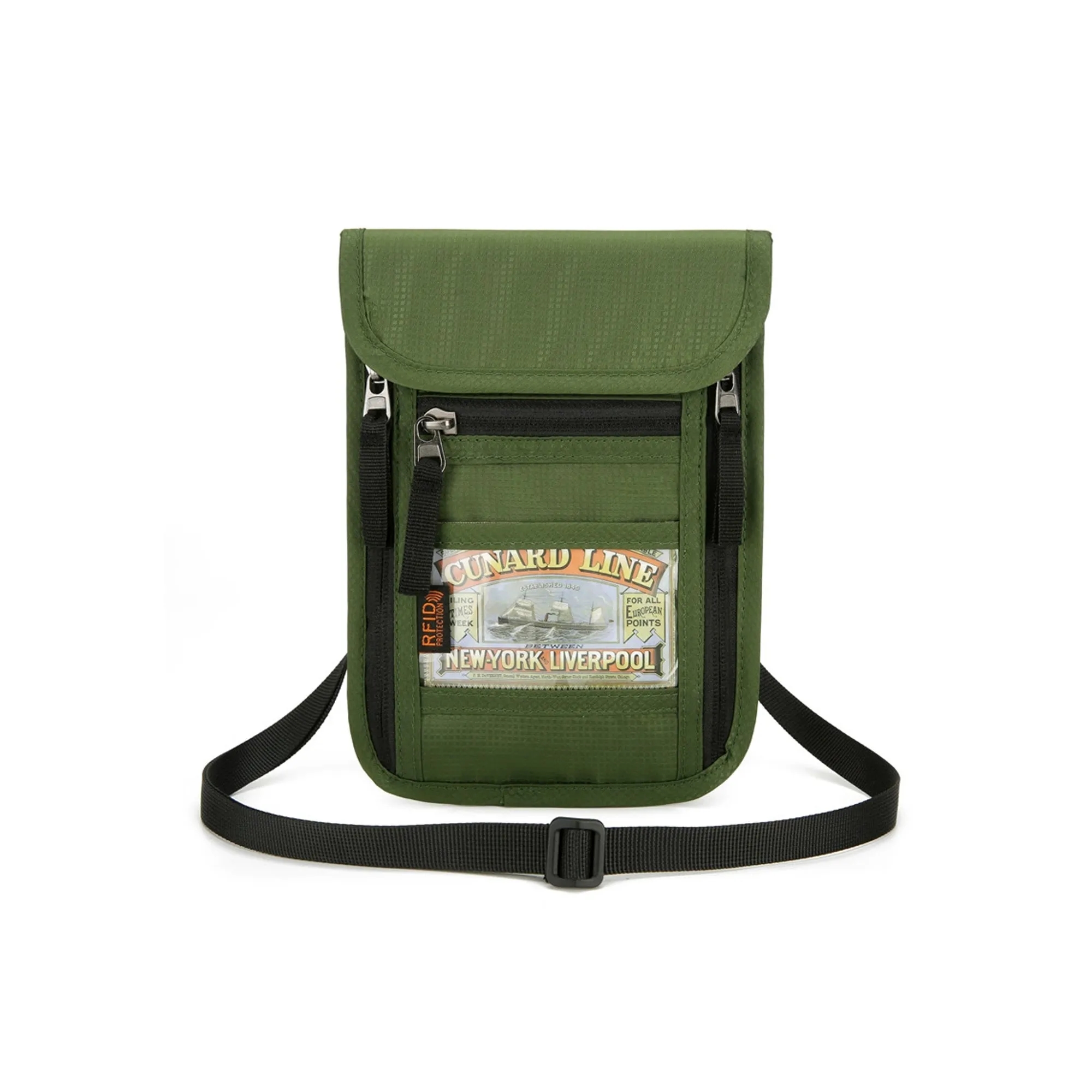 RFID Blocking Passport Holder Neck Pouch 6