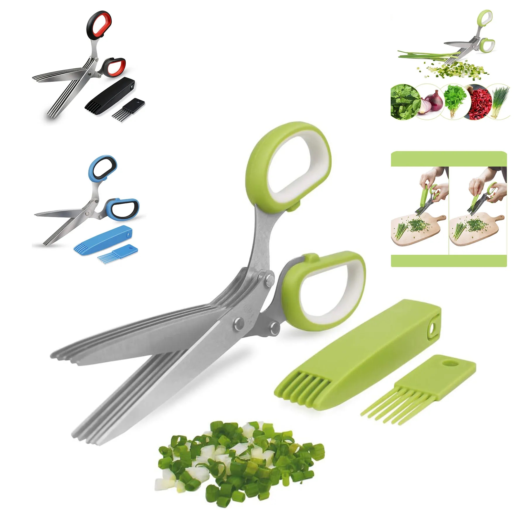 5 Blade Kitchen Herb Shears 3