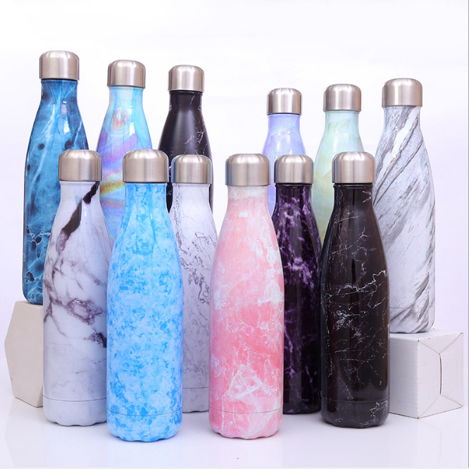 Stainless steel double wall travel water bottle 500ml 2