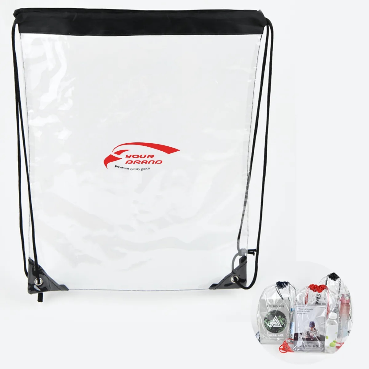 Plastic Waterproof Transparent Storage Shoe Bag Backpack 1