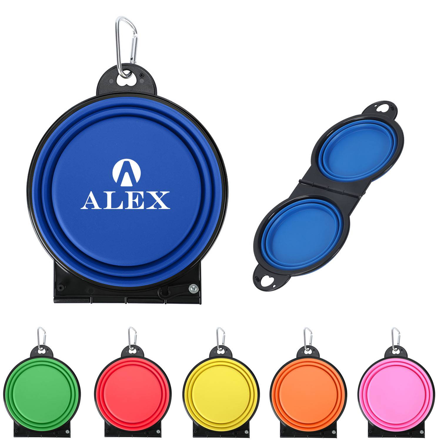 Lightweight Portable Collapsible Dual Pet Bowl