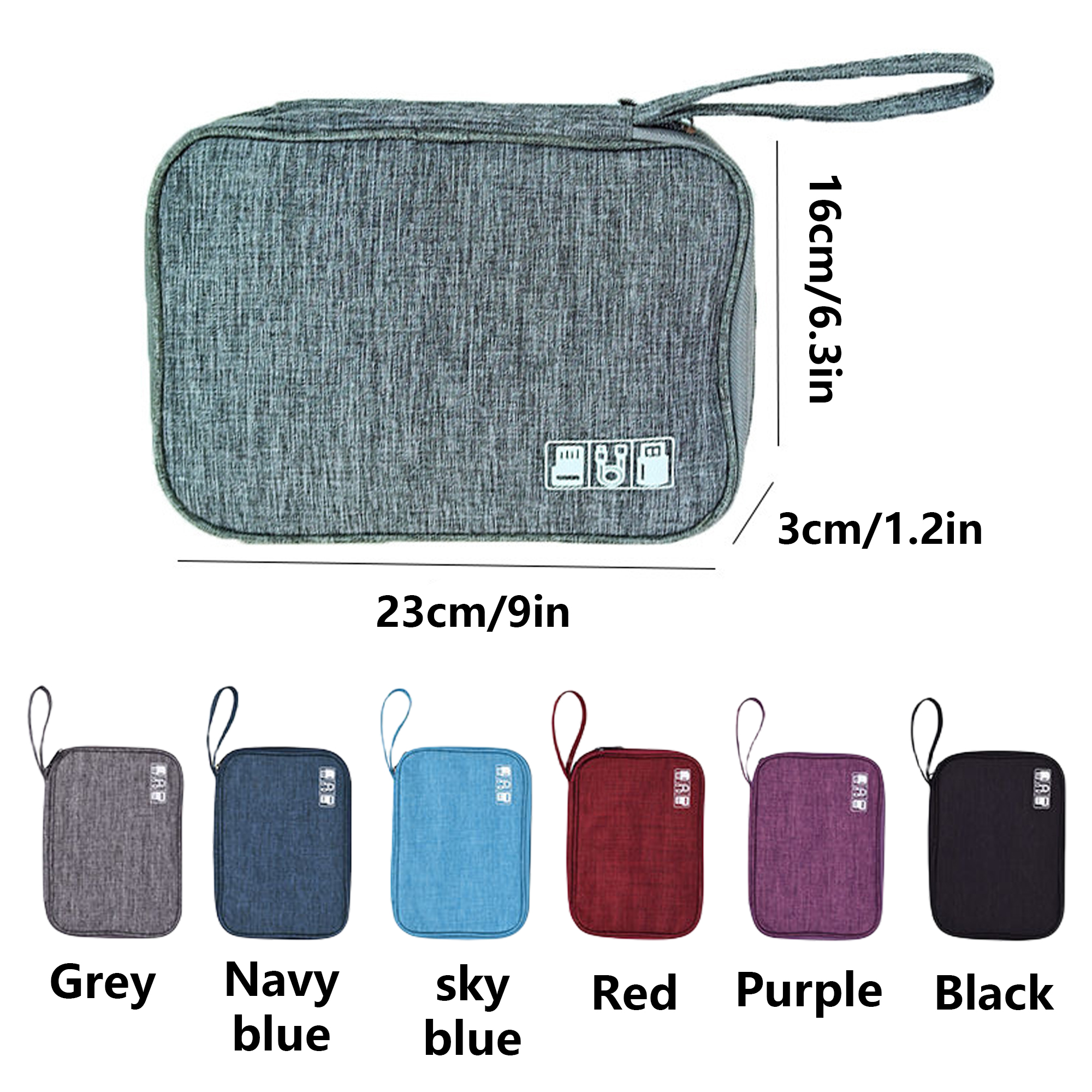 Portable Cable Storage Pouch with Compartments 3