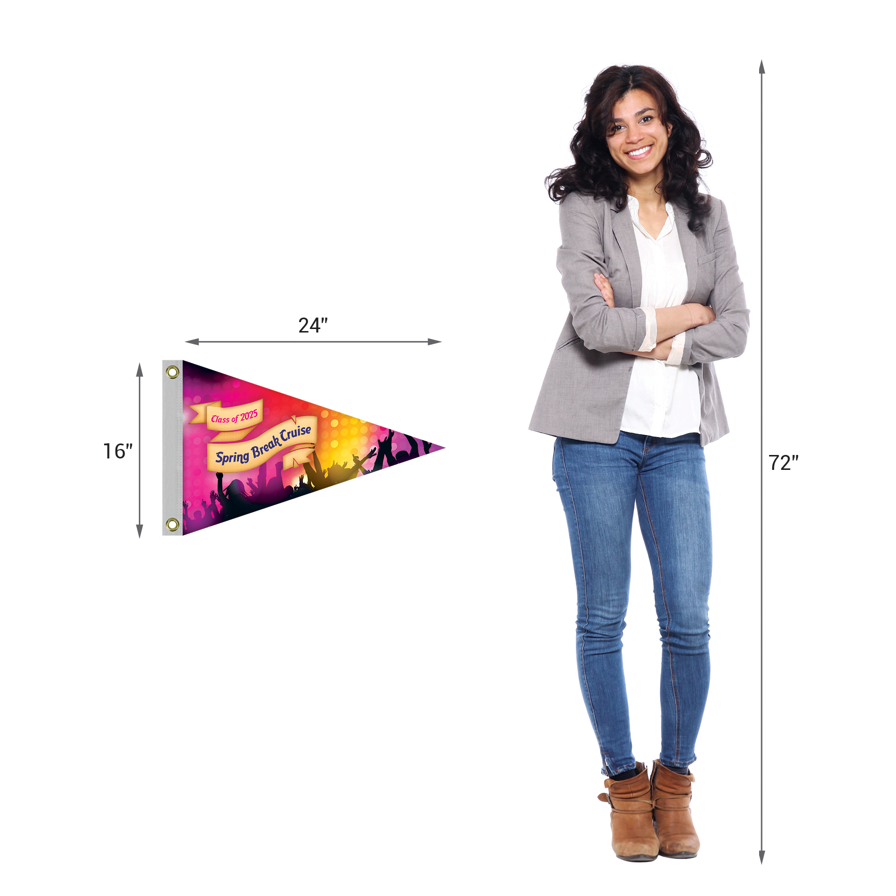 Double Sided Knitted Polyester Pennant Boat Flag (16"x24") 6