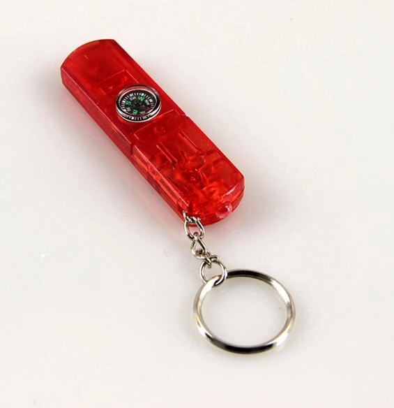 Whistle, Light & Compass Safety Keychain 9