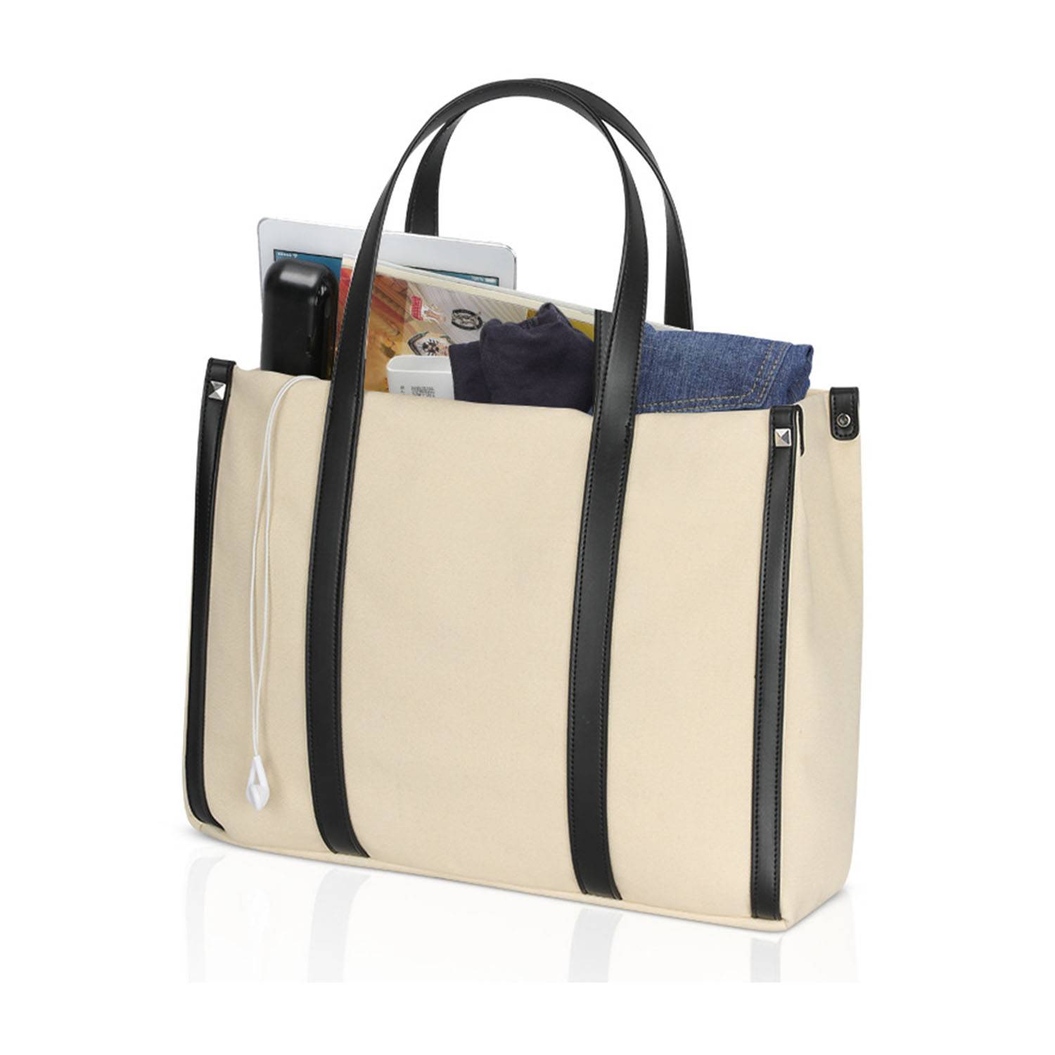 Large capacity canvas tote bag, custom tote bag with logo imprint 5