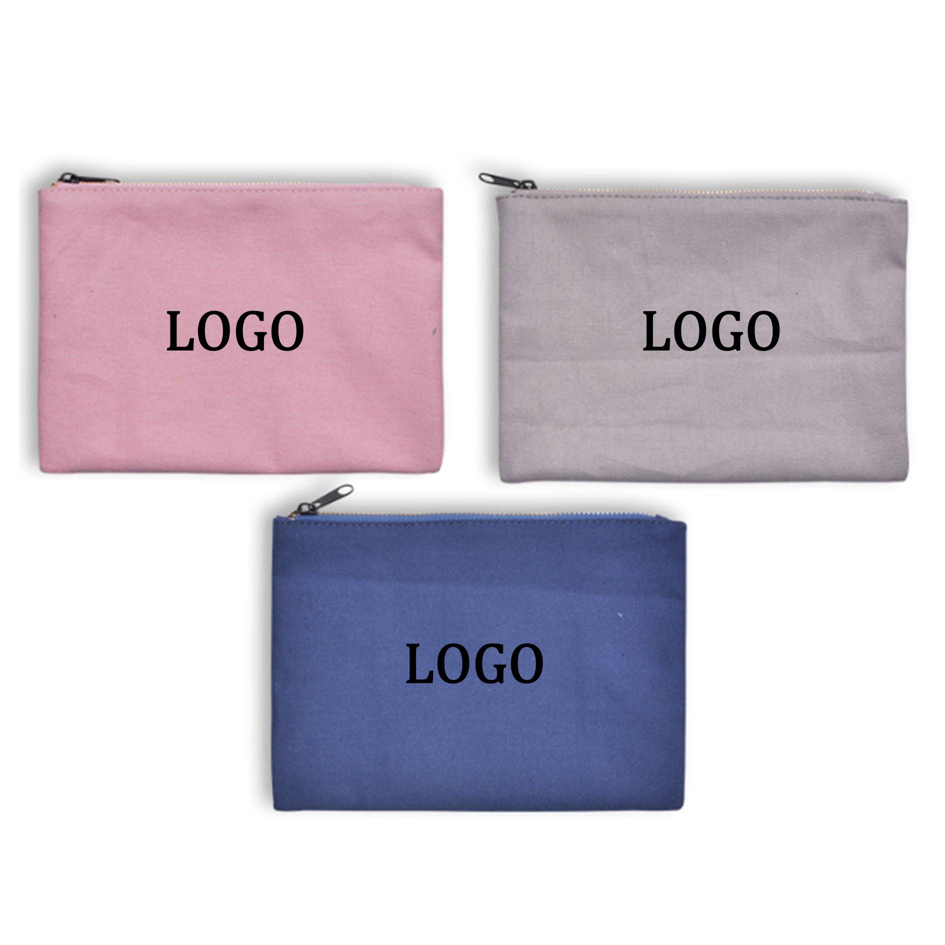 Zippered Canvas Makeup Pouch 1