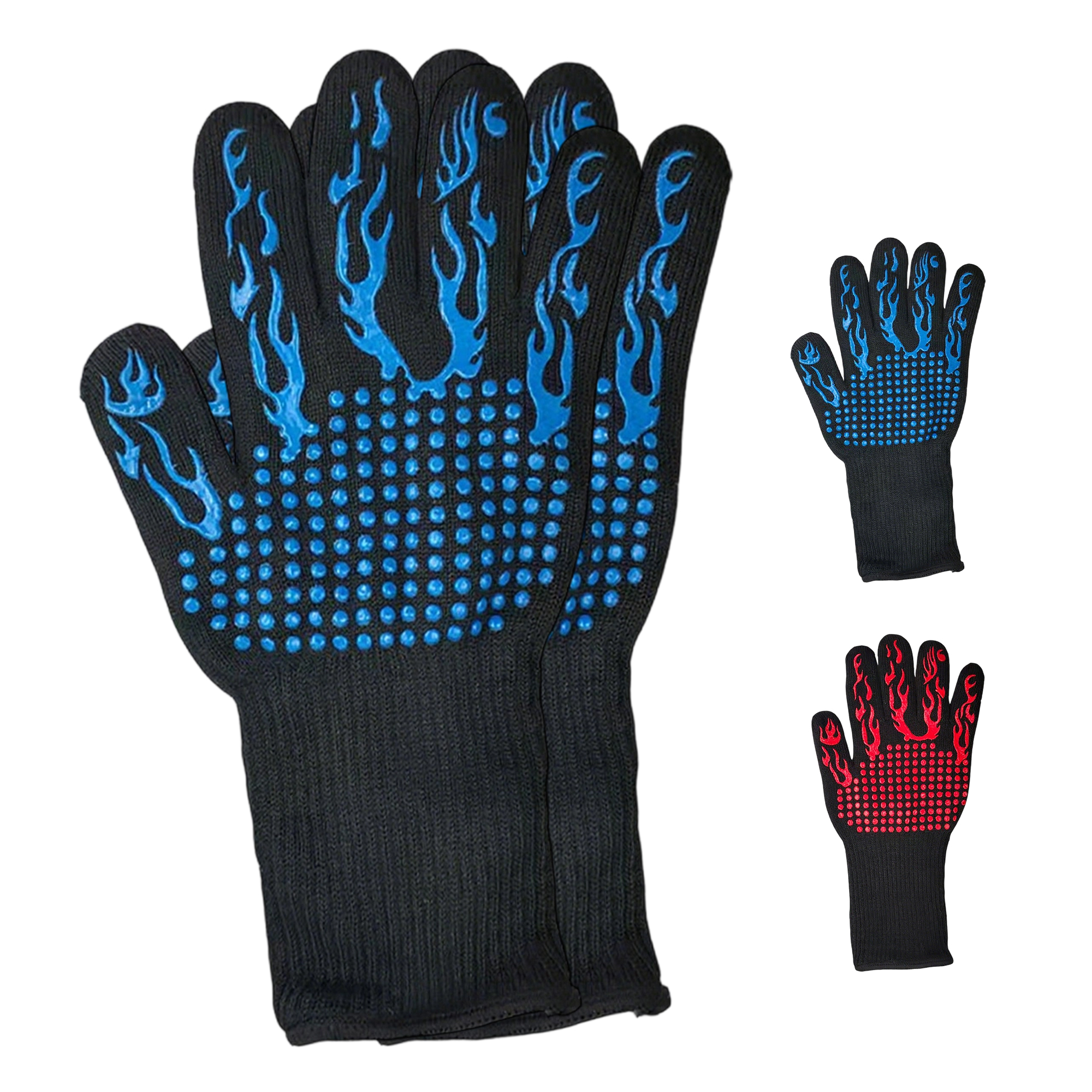 Heat Resistant Silicone Grip Cooking Glove 12.63" x 6.88" 2