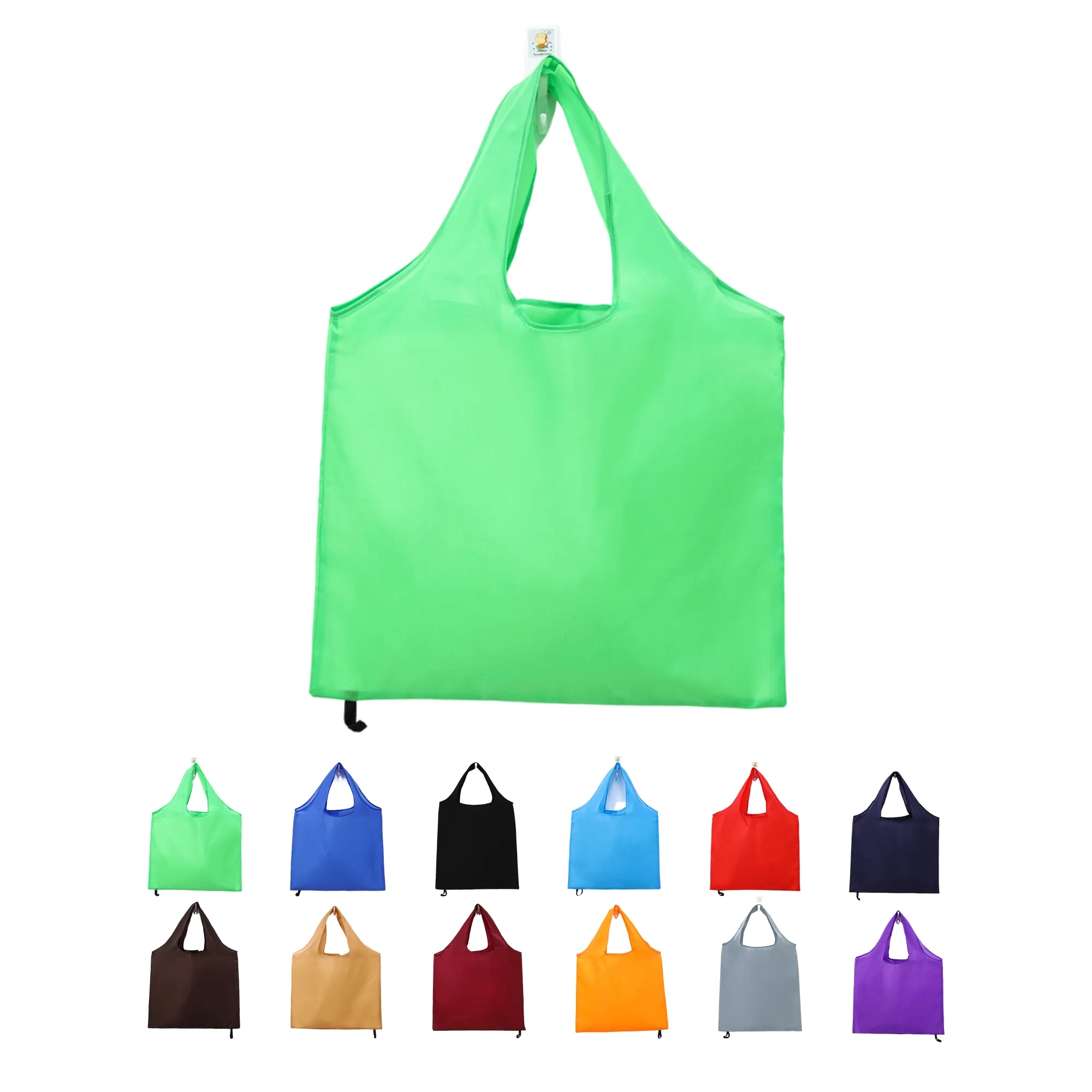 Compact Foldable Shopping Tote with Rope Closure 14