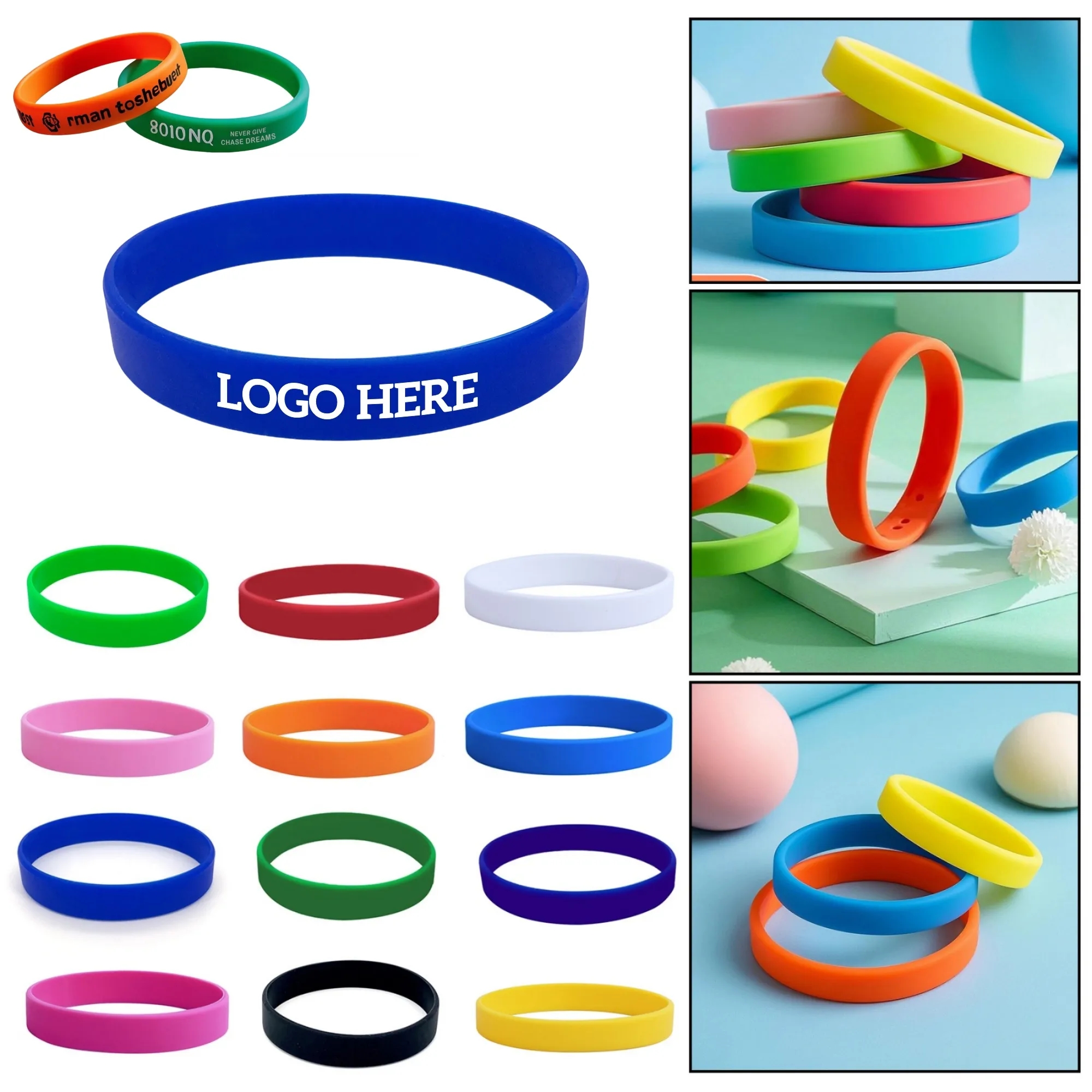 Solid Color Silicone Sports Wristband 8