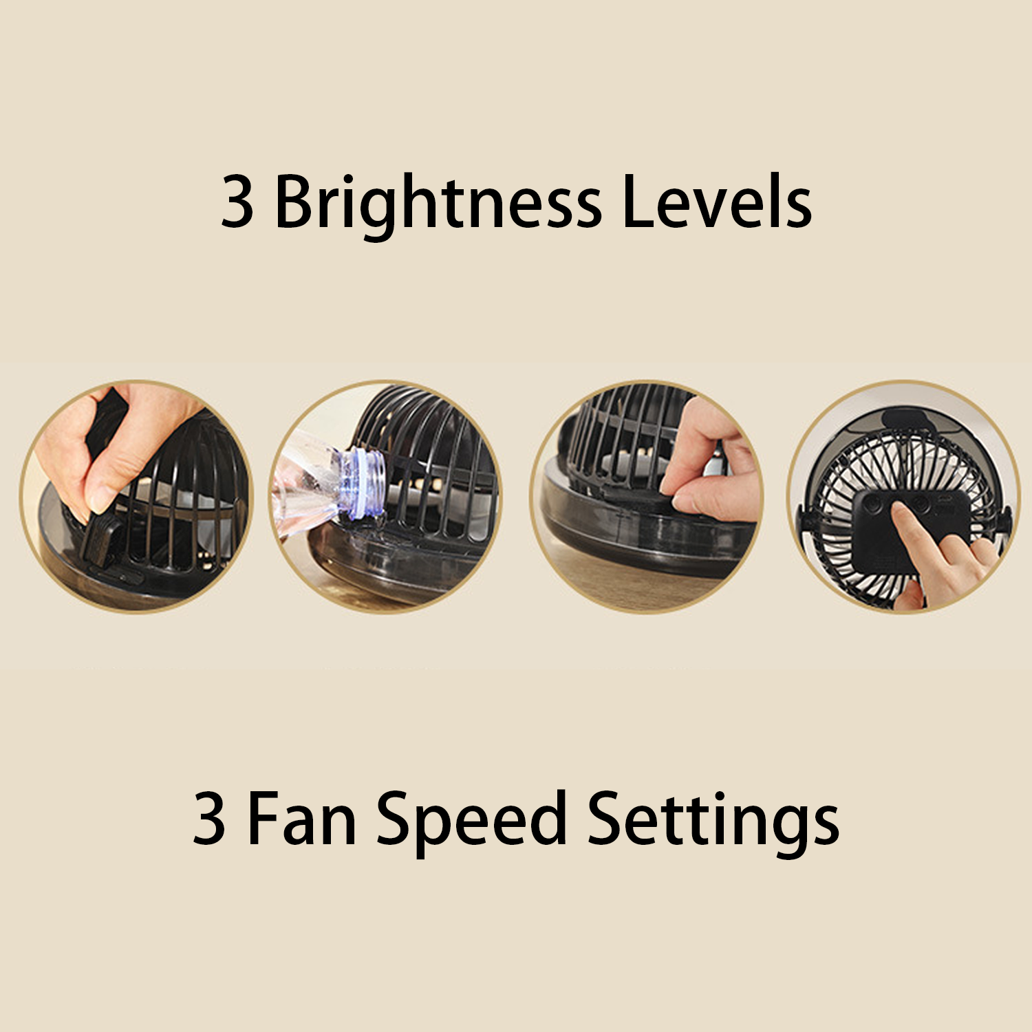 Handheld Misting Fan w/ Flexible Tripod Clip 8