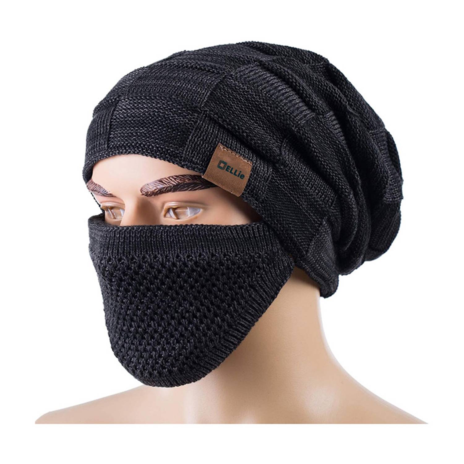 Winter Warm Knit Cap W/ Face Cover 4