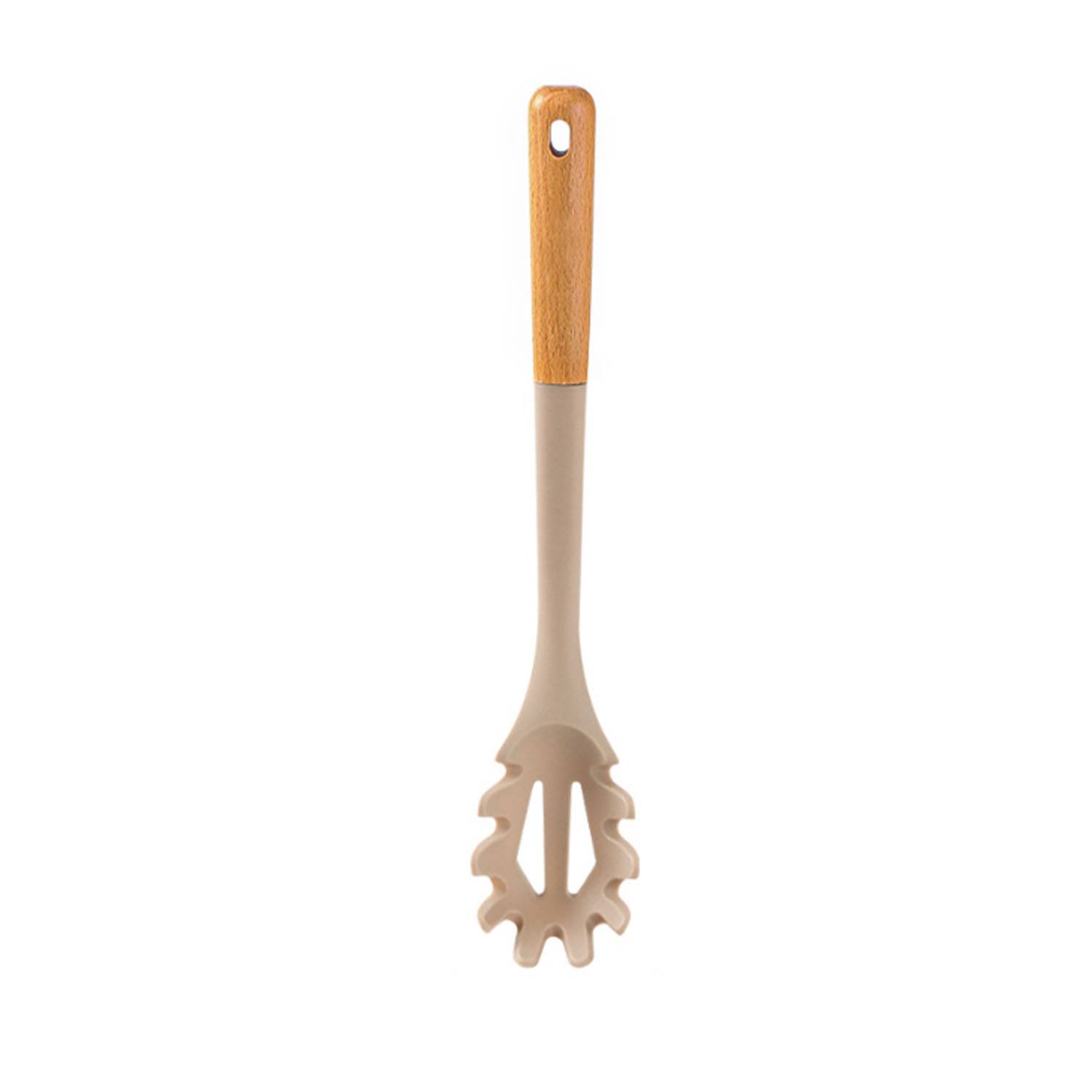 7Pcs Silicone Kitchen Utensils Set w/ Wooden Handle 8