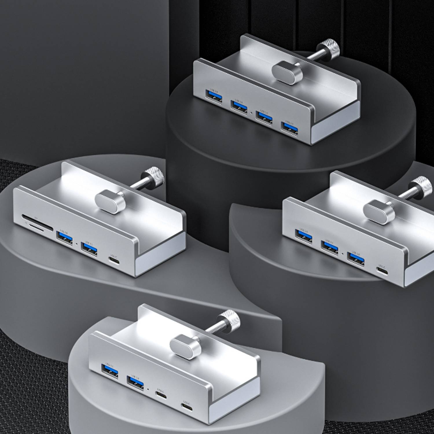 Aluminum Type C 4 Port USB 3.0 HUB 5