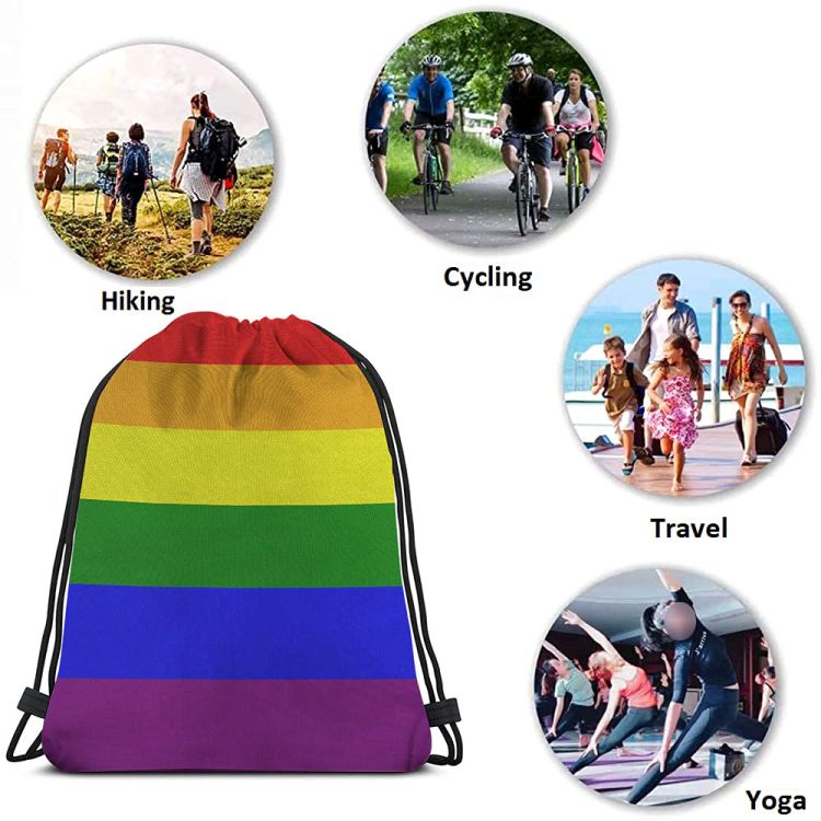 210D Polyester Drawstring Backpack 2