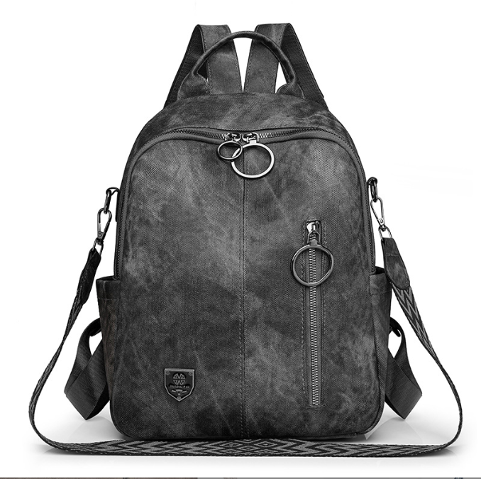 Multi-purpose Soft Leather Backpack Retro Korean-style 1