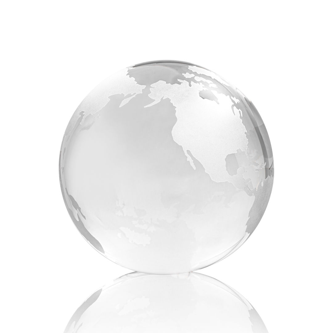 Globe Paperweight - Clear 17
