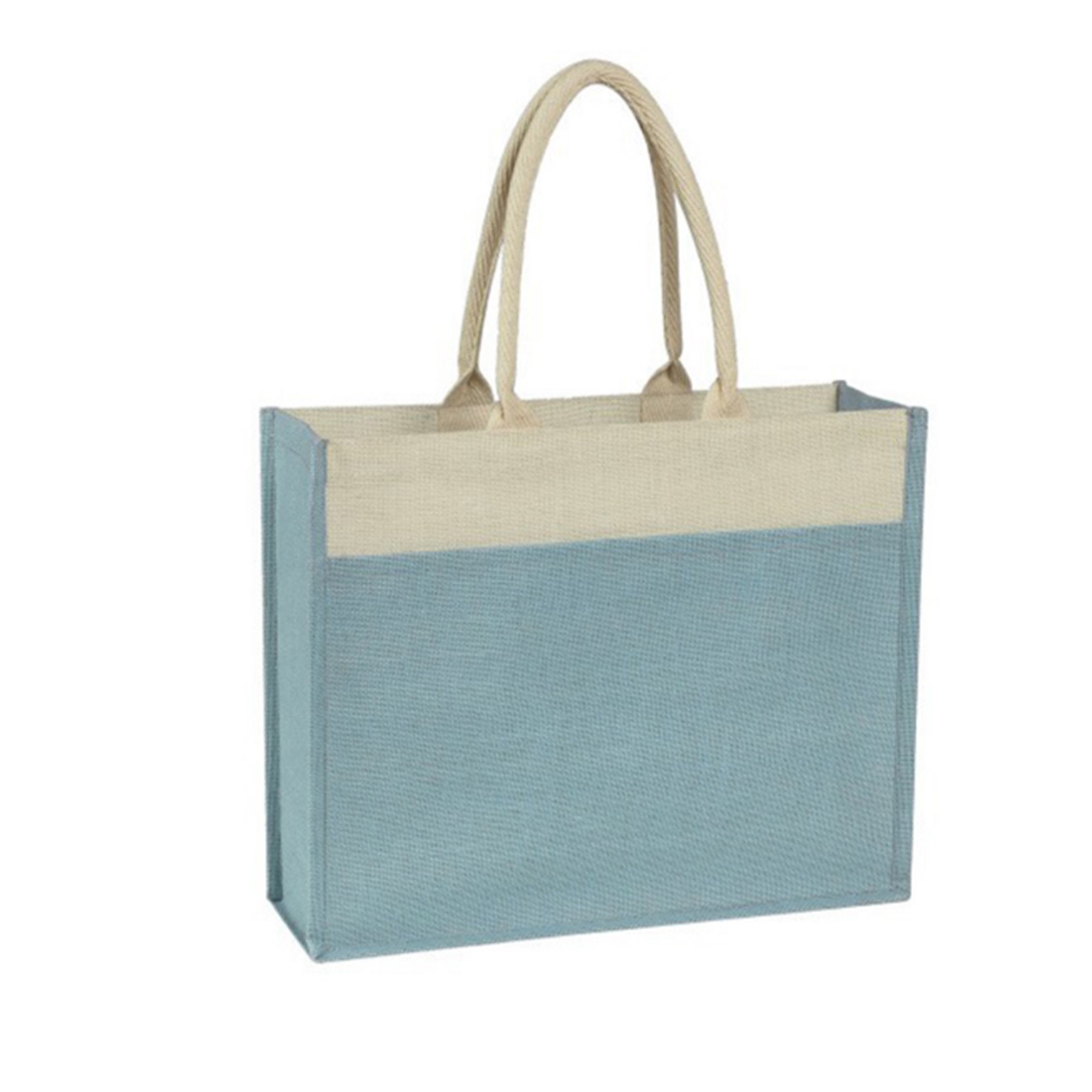 Eco Jute Logo Tote Bag w/Front Pocket, custom tote bag with logo imprint 5
