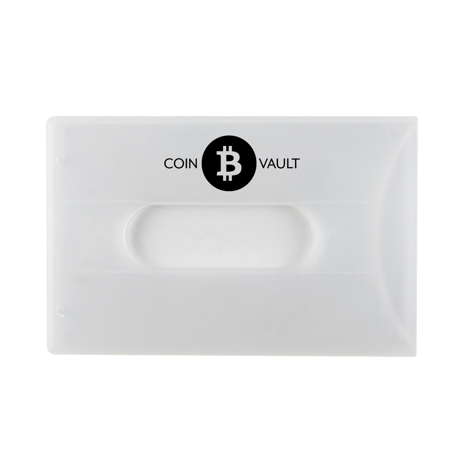 3.63" W x 2.31" H - Multi-Directional Rigid Card Holder (1 Color Imprint) 2