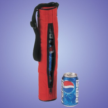 NYLON 3-PACK TUBE COOLER WITH ONE MAIN ZIPPER 2