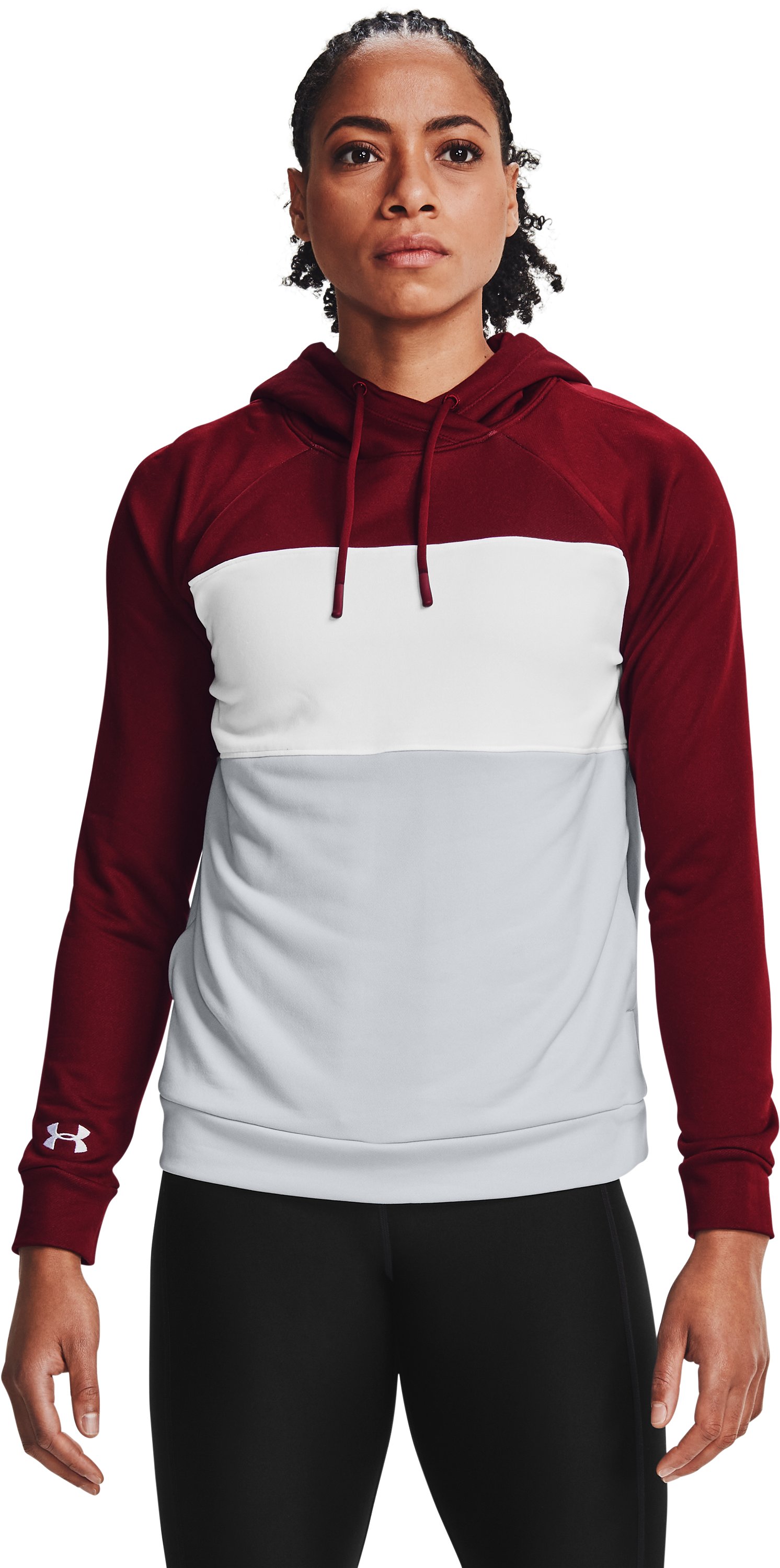 UA Qualifier Fleece Blocked Women's Hoodie 11