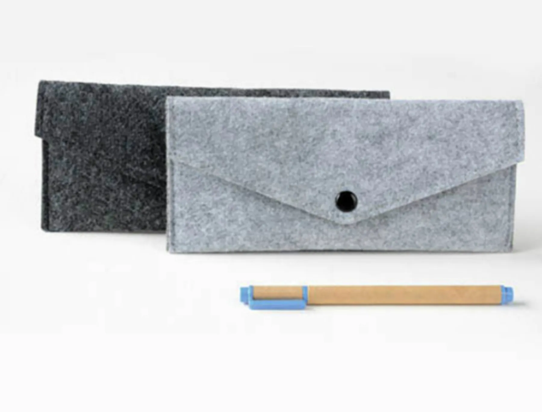 Non Woven Felt Pencil Case With Button 13