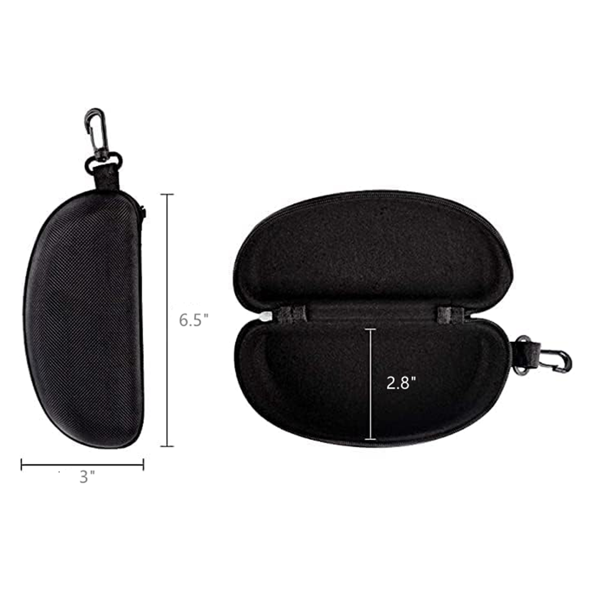 Zipper Shell Sunglasses Case With Hook 4