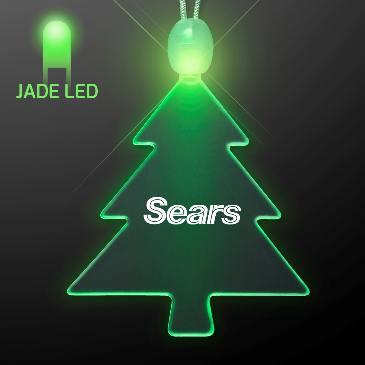 Acrylic Christmas Tree Shape Necklace with LED 6