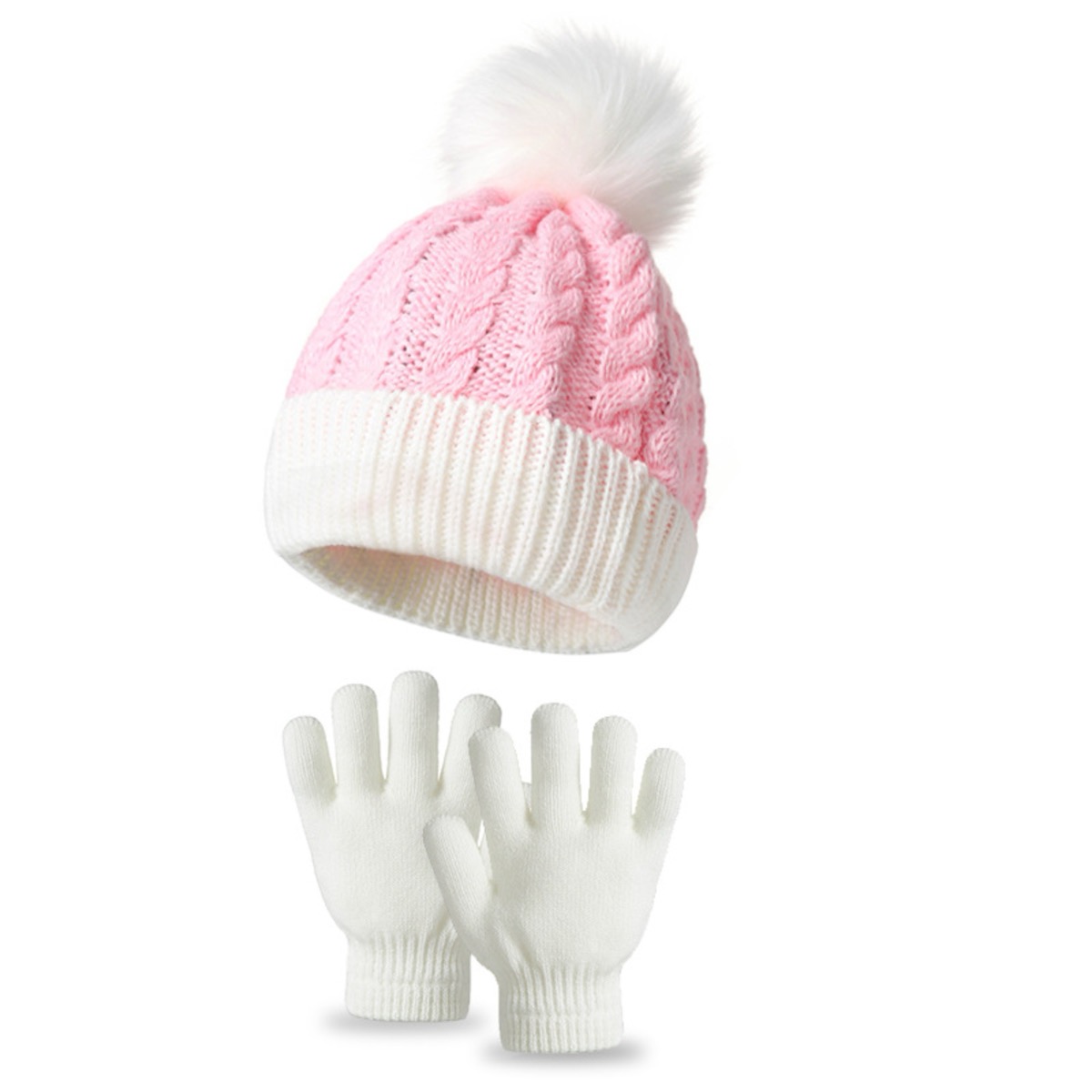 American Trends Baby Beanie with Double Pom Poms for Winter 6